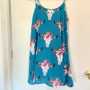 Peach Love Floral Swing Dress